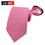 Solid Colors Necktie Zipper Tie 8cm Ties Business for Man Gravatas Handkerchief Bowtie Mens Wedding Shirt Accessories