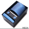 Tie For Men Brand New Style Wedding Gift Tie Pocket Squares Set Necktie Box Men Black Suit Accessories