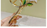 New Women Metal Hair Claw Elegant Gold Flowers Hair Clips Barrette Crab Headband Ponytail Clip Headwear hair accessories tiara