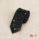 Classic Fashion Men's Skinny Tie Colorful Musical Notes Printed Piano Guitar Polyester 5cm Width Necktie Party Gift Accessory