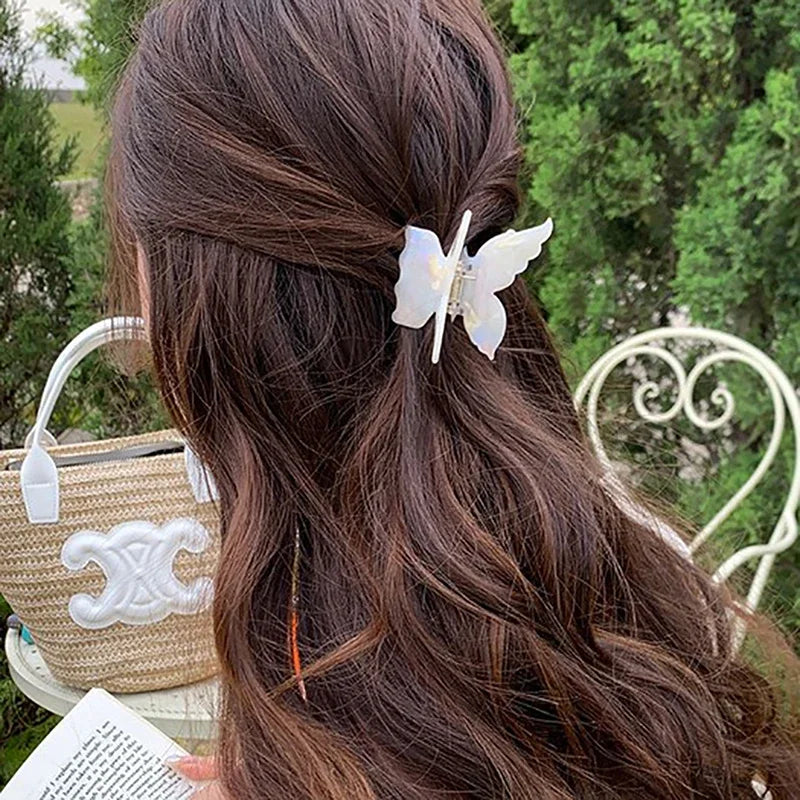 Retro Butterfly Hair Clips Back Of The Head Hair Claws Sweet Coiled Hairpin Women Lady Girl Headwear Hair Styling Tools