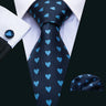 New Arrival Men's Ties Set Dinosaur Pattern Navy Gold Mens Wedding Necktie 8.5cm Necktie Business Silk Ties For Men Gift FA-5191