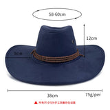 New British Style Jazz Hat Cowboy Hat Western Suede Denim Hat Men's and Women's Ethnic Style Retro Knight Top Hat Wholesale