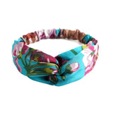 Fashion Headband Non Slip Bohemian Women Headwrap Vintage Cross Elastic Turban Headwear Print Yoga Hair Band Wide Hairband