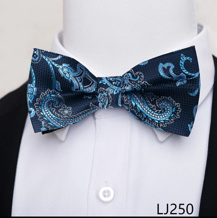 Fashion Brand Brand Silk Bow Tie Dark Blue Man Dot Wedding Accessories lover's day Fit Formal Party