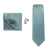 Corbata de marca de moda hecha a mano, sólida, con pañuelo y gemelos, para hombre, corbata, traje, camisa, accesorios de boda, regalos para hombre.