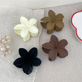 2Pcs Fashion Flower Hair Claws for Women Large Hair Clips Crab Clamps Frosted Ponytail Shark Clip Headdress Hair Accessories