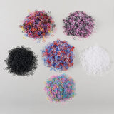 1500PCS Girls Colourful Disposable Rubber Band Hair Ties Headband Children Ponytail Holder Bands Kids Hair Accessories