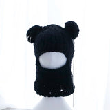 HOT sale 3D Ear Hat Halloween Hat Metal chain hat Handmade crochet hat Knitted hat skiing cap mask hat Winter women hat warm hat