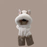 Winter new Firefox ears warm furry skiing scarf gloves one-piece hat children