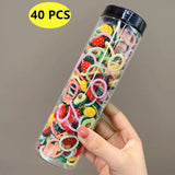 40PCS/10PCS Hair Accessories For Girl Elastic Hair Bands Cute Flowers Style Hair Ring Children Birthday Party Headdress Headwear