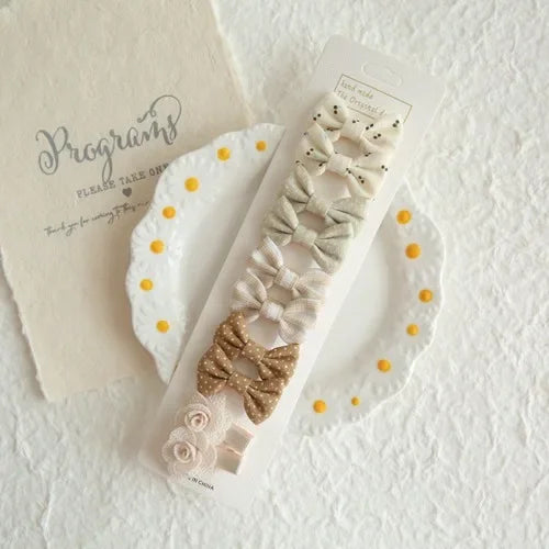 10Pcs/Lot Children's Girl Hairpins Cute Headwear Hair Accessories Bow for Babys Scrunchie Hair Clips Kids Barrettes Headwear