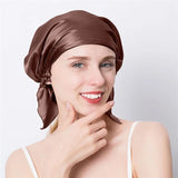 100% Natural Mulberry Silk Sleeping Cap Silk Shower Cap Nightcap Housework Cooking Hair Care Bonnet Protector Hair Accessories