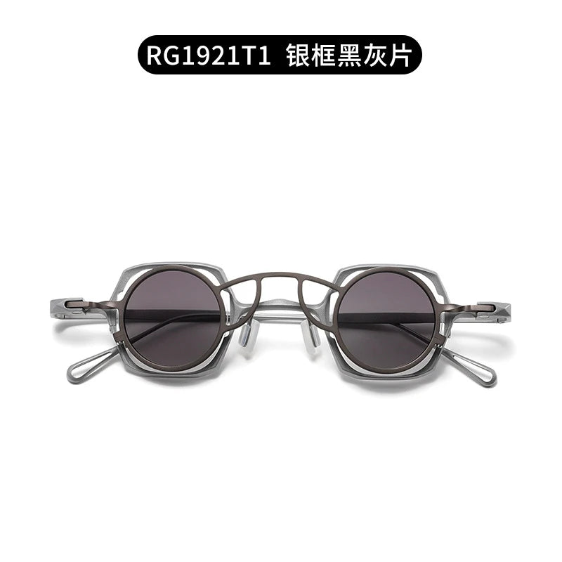 High quality pure titanium small glasses retro frame for men and women suction clip optical glasses frame for prescription glass