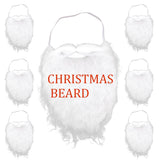 Funny Santa Beard Costume White Beard Christmas Santa Claus Beard Costume Accessories for Boys and Adults Disguise Santa