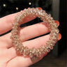 Rhinestone Hair Elastics Ties Ponytail Holders Champagne Bohemia Hair Tie Hair Accessories for Women and Girls
