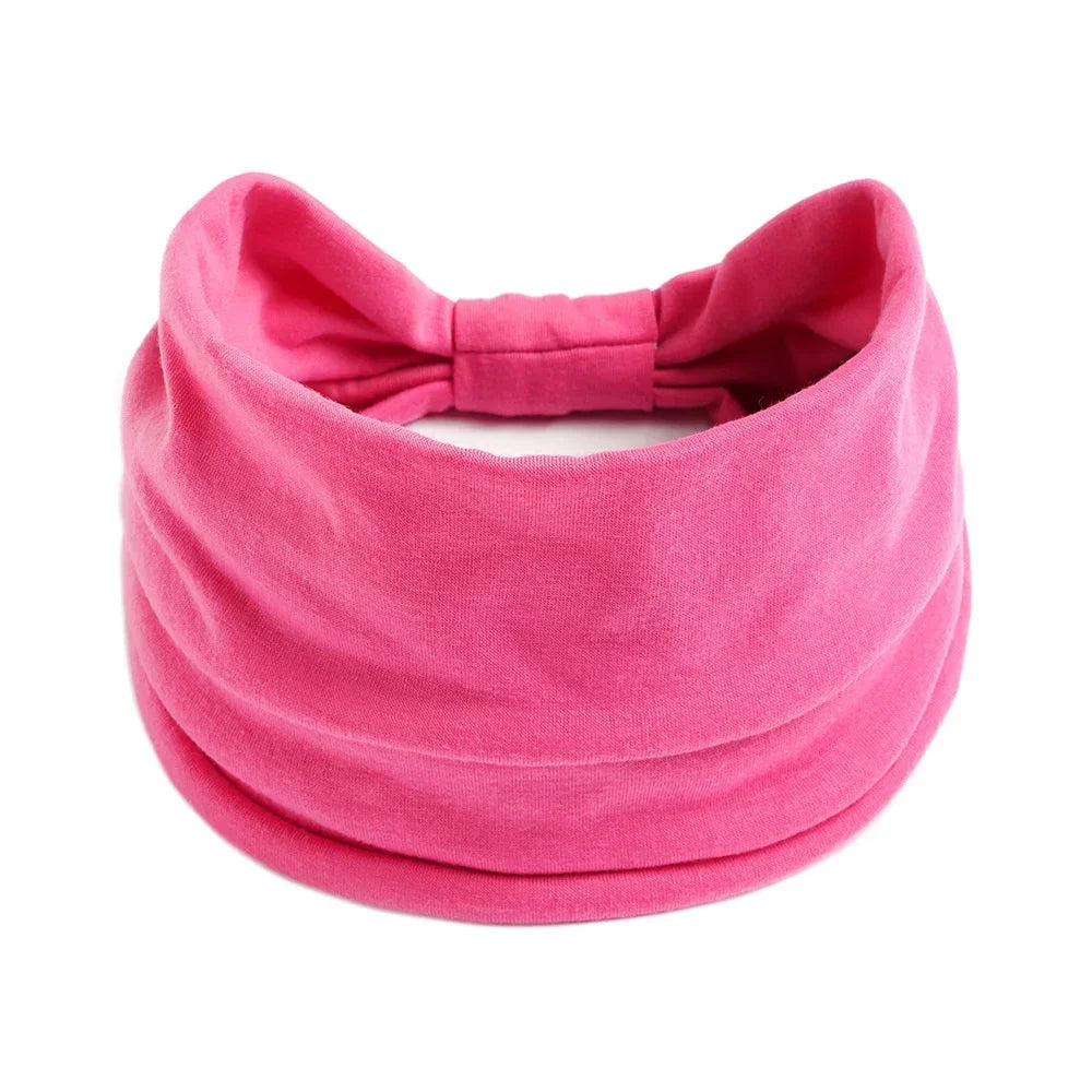 Boho Headbands For Women Fashion Stretch Wide Hair Bands Knoted Turban Yoga Sweatband Elastic Head Bands Stylish Wrap Headbands
