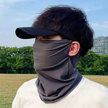 Summer 3D Ice Silk Masks Anti-UV Quick-drying Face Covering Sunscreen Breathable Unisex Simple Neck Protection Hanging Ear Scarf