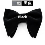 Men's Business Bow Tie Velvet  Royal Blue Burgundy Double Deck Big Bowtie Fashion New Mens Wedding Horns Bowties Gifts for Men