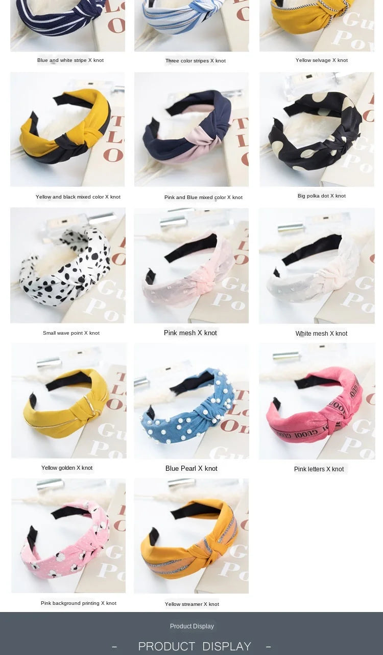 New Flower Headbands For Women Hair Hoop Knot Turban Headband Elastic Hairband Hair Accessories for Girls No Slip Stay