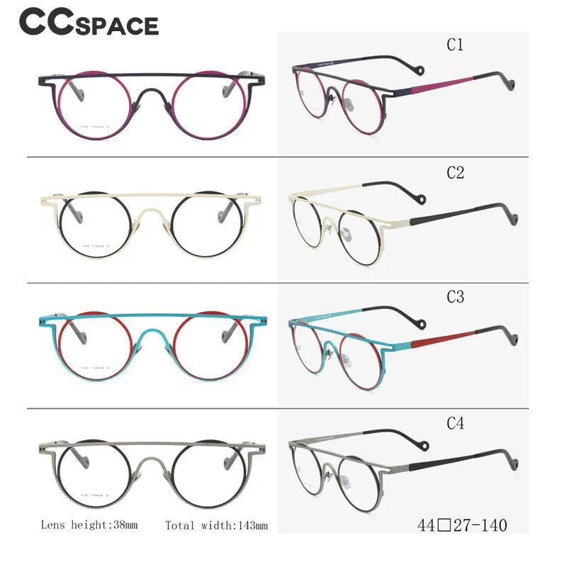 55266 Pure Titanium Glasses Frame Men Round Punk Eyewear 2022 New Male Classic Full Optical Prescription Eyeglasses Frames