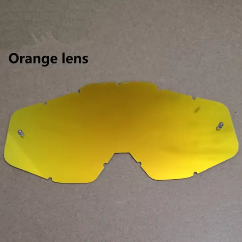 Motorcycle Goggles Lens for 100% Sun-Glasses for Outdoor Sport Dirtbike Helment Accessory Gold Blue Silver Clear Tear-Off Lens