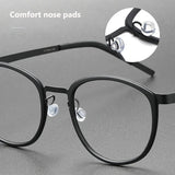 2023 Titanium Glasses Frame for Men Women Vintage Round Myopia Optical Eyewear Screwless Prescription Eyeglasses Frame Spectacle