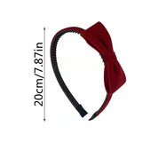 Women Velvet Bowknot Hairbands Red Black Elegant Party Headbands Korean Headwear Vintage Head Hoop Photo Props Accessories