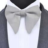 Classic Silk Solid Green Red Black Big Bow Tie for Man Fashion Bowknot Party Business Office Wedding Gift Accessories