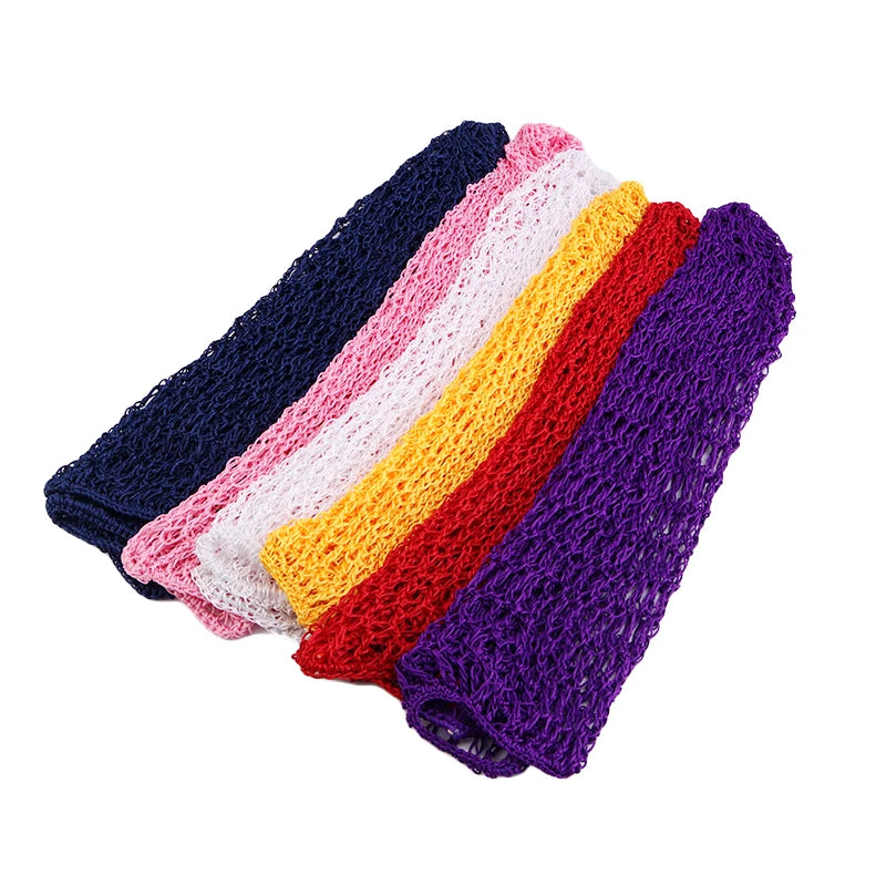 Women Crochet Hair Snood With Elastic Edge Long Hair Net Head Cover Hair Care Nightcap Mesh Pocket Wrap Dreadlock Headwear