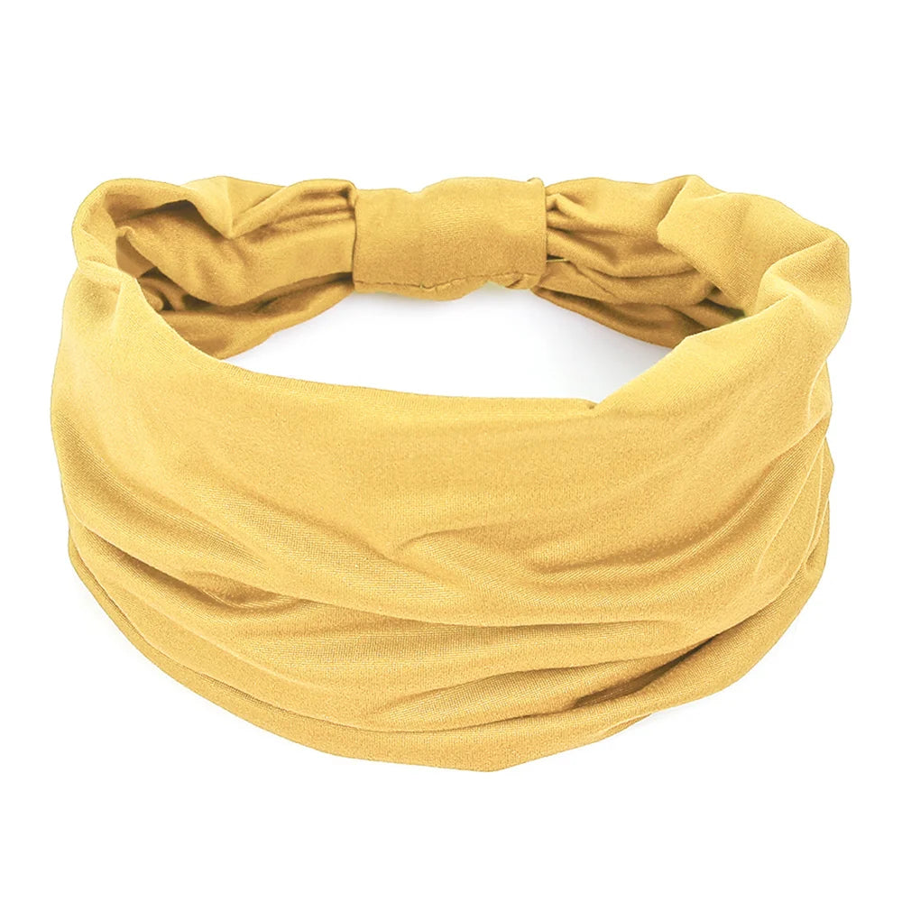 Wide Headbands For Women Non Slip Soft Elastic Hair Bands Yoga Running Sports Workout Gym Head Wraps Turbans Bandana