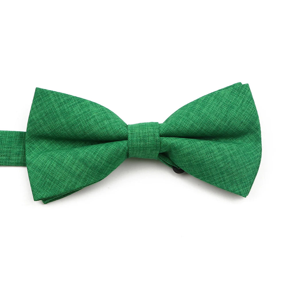 High Quality Mens Solid Color Bowtie Set For Men Children Wedding Party Dinner Accessory Pink Orange Father-son Bow Tie Gift