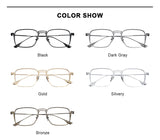 American Design Men Square Frames Handmade Retro Pure Titanium Glasses Thick Edges Business Eyeglasses Suitable for Large Faces