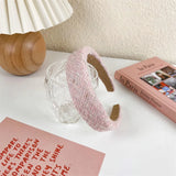 2022 Gentle Pink Womans Hairbands Girl Sweet Plush Wide Side Sponge Headband Hair Hoop Fashion Simple Solid Color Hair Accessory