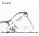 2023 New Titanium Half Frame Glasses Business Square Eyeglass Frames Myopia Hyperopia Prescription Eyeglasses Eyewear
