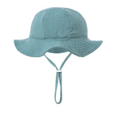 Baby Boy Girl Summer Bucket Hat Soft Cotton Panama for Kids Infant Toddler Cap Outdoor Beach Sun Caps Baby Fisherman Hats