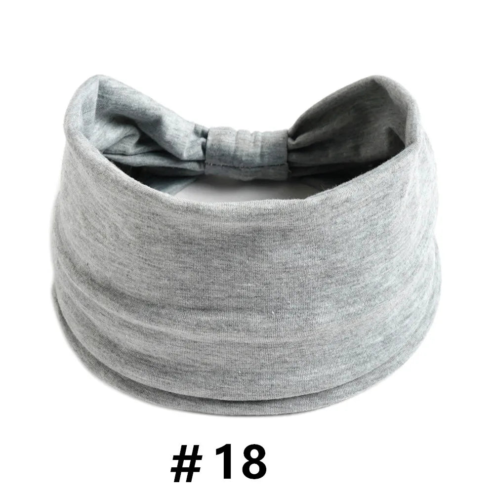 Headbands for Women Cotton Wide Headwrap Yoga Workout Hairbands Elastic Sport Head Bands Turban Bandana Bandage Hair Accessories