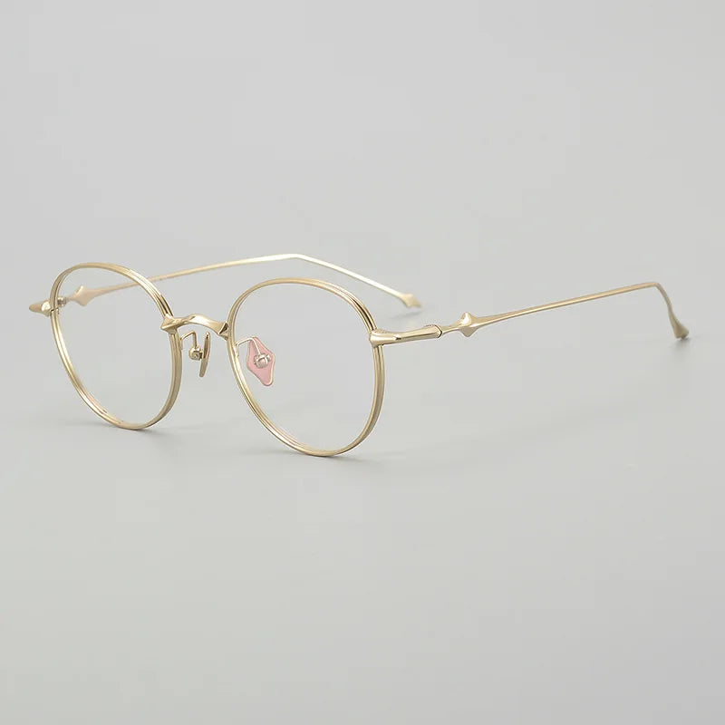 Korea Fashion Style Titanium Glasses Frames Luxury Designer Round ABA Eyeglasses Women Men Prescription Reading Eyewear
