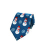 HUISHI 8cm Men's Christmas Tie High-density Blue Green Christmas Tree Elk Snowman Printed Neckties Celebration Party Anime Ties