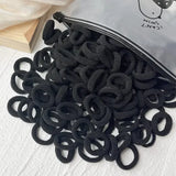 50/100Pcs Colorful Basic Nylon Ealstic Hair Ties for Girls Ponytail Hold Scrunchie Rubber Band Kid Fashion Hair Accessories