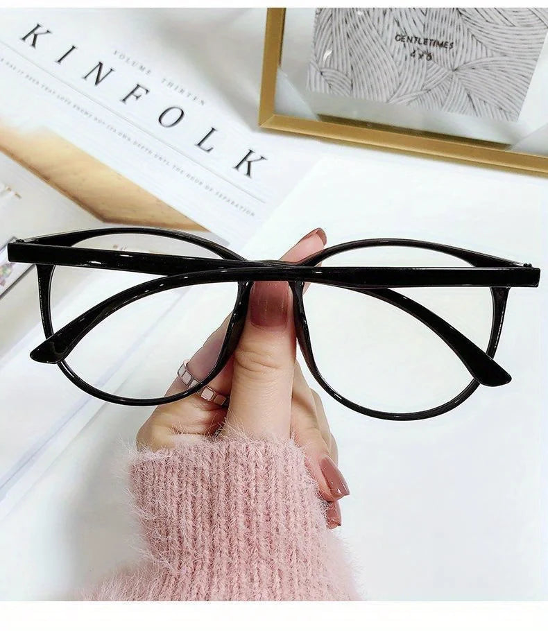 2/3PCS Blue Light Blocking Glasses - Fashion Oversized Frame Glasses Round  Eyeglasses,  Computer Gaming Glasses for Women/Men