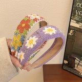NEW Knitted Headband Bohemian Style Summer Flowers Leisure Style Handmade Head Band Hair Accessories for Women Girls