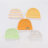 New Born Baby Boy Hats 3/5Pieces Cotton Baby Girls Hats Cartoon 0-6Months Unisex Soft Solid Color Infant Accessories