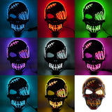 One-Eyed Pirate Skull LED Glow Mask Halloween Party Cosplay Props Prank Toy Cold Light Horror Ghost AC188