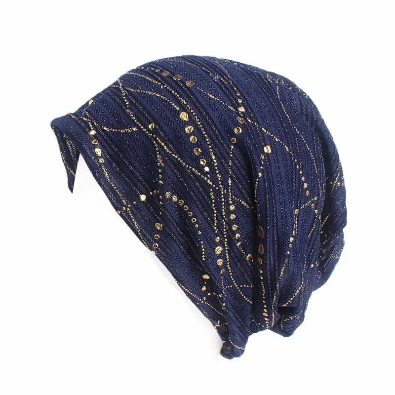 Women Men Sleeping Hat Baggy Beanie Satin Lined Night Unisex Sleep Cap Hair Care Bonnet Hair Loss Nightcap Pullover Hat Headwear