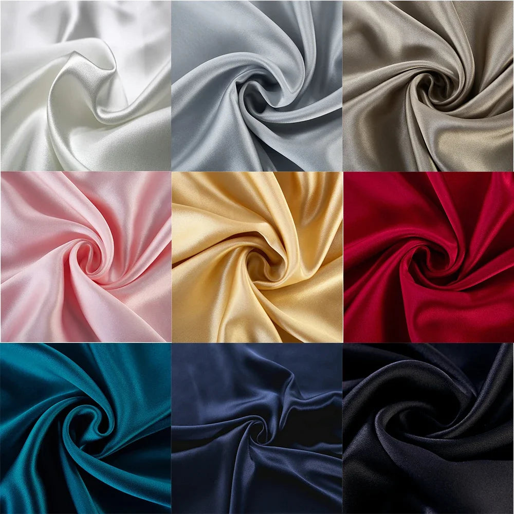 19 Momme Width 114cm 100% Pure Natural Mulberry Silk Fabric Make Clothing/Pillowcase/Eye Mask/Nightcap/Bedding/Pajamas Fabric