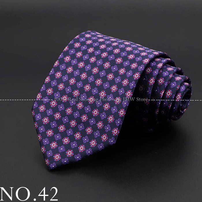 New Design Wedding Men Tie Purple Solid Striped Paisley Flower Neckties Men Business Dropshipping Groom Collar Accessories Gift