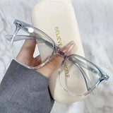 Blue Light Blocking Ladies Square Myopia Glasses New Trendy Finished Near Sight Eyeglasses Prescription Minus Eyewear Diopter