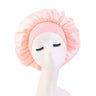 Hair Bonnet for Sleeping Silk Nightcap Satin Elastic Narrow Brim Shower Cap Round Hat Home Hair Care Cap Satin Bonnet