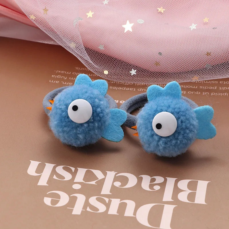 Hair Accessories Girls Ties Elastique Cheveux Fille Gomas Elasticas Furry Korean Kinder Kleding Rabbit Ears Scrunchie Headbands